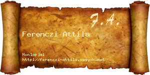 Ferenczi Attila névjegykártya